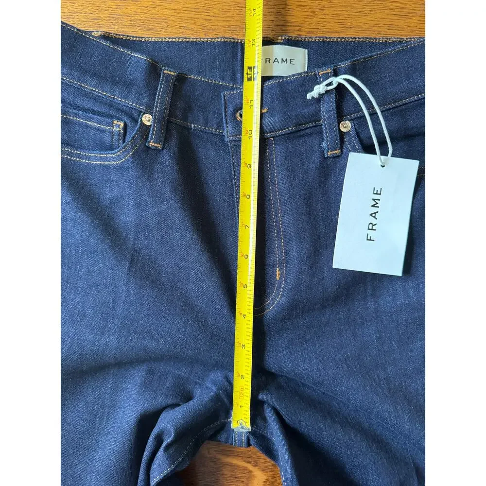 FRAME Le Slim Palazzo Jeans in RINSE Size L29 TALL - Picture 10 of 10